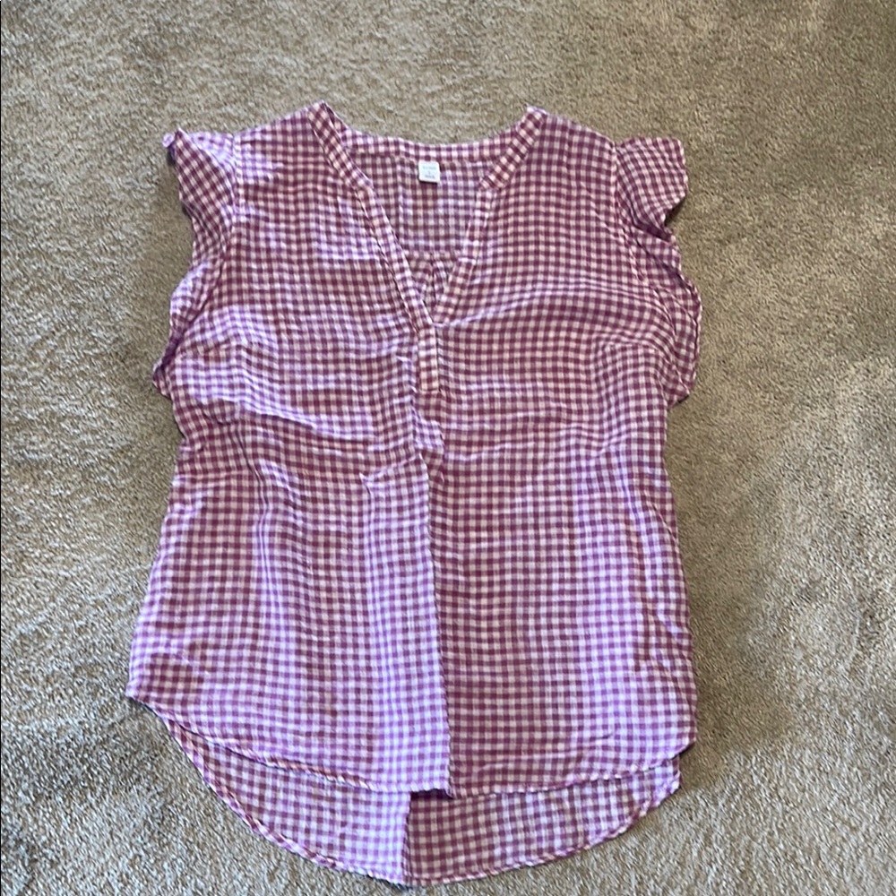 Gingham Checkered Women's Top